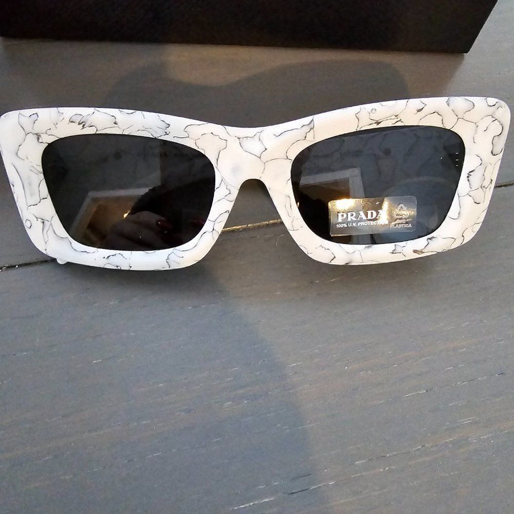 Prada Women's Dark Grey Lens Cat Eye Ladies Sunglasses - Picture 7 of 14